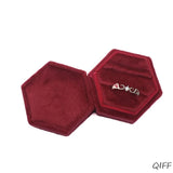 Velvet Double Ring Box for Wedding Ceremony