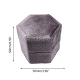 Hexagon Velvet Double Ring Box for Wedding Ceremony