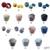Velvet Double Ring Box for Wedding Ceremony