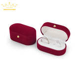 Velvet Double Rings Box Trinket Box Jewelry Organizer