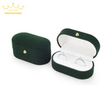 Velvet Double Rings Box Trinket Box Jewelry Organizer
