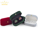 Velvet Double Rings Box Trinket Box Jewelry Organizer