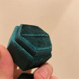 Velvet Personalized Wedding Ring Box - Name Gift Ring Storage