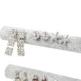 Velvet Earrings Ring Organizer Display Stand Holder 2 Colors