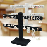 Velvet Earrings Ring Organizer Display Stand Holder 2 Colors