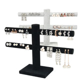 Velvet Earrings Ring Organizer Display Stand Holder 2 Colors