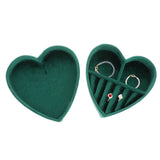 Heart-Shaped Velvet Mini Jewelry Travel Case for Women