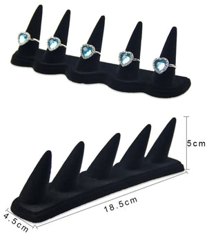 Velvet Finger Cone Fingertip Ring Stand Display Holder