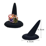 Velvet Finger Cone Ring Display Holder