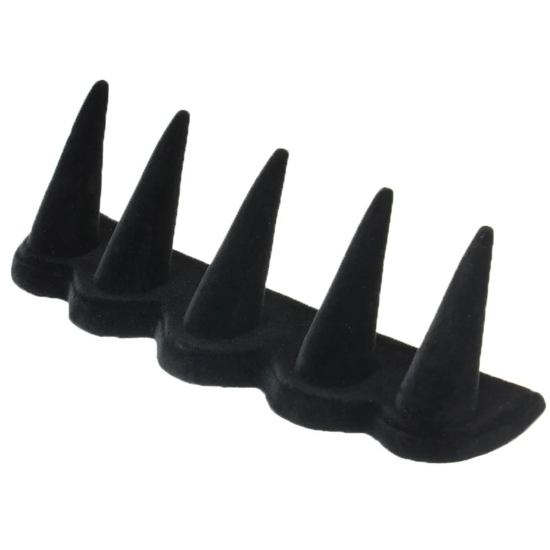 Velvet Finger Cone Fingertip Ring Stand Display Holder