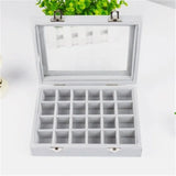 Velvet Glass Jewelry Display Box 20*15*4.5cm Organizer