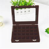 Velvet Glass Jewelry Display Box 20*15*4.5cm Organizer