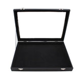 Velvet Glass lid Jewelry Tray Necklace Ring Organizer