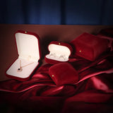Velvet Heart Ring Box Jewelry Display Case Holder Wedding Gift Boxes