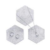 Velvet Hexagonal Jewelry Display Support Necklace Pendant Ring