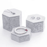 Velvet Hexagonal Jewelry Display Support Necklace Pendant Ring