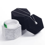 Velvet Hexagonal Jewelry Display Support Necklace Pendant Ring