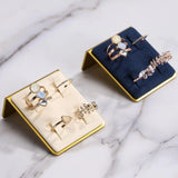 Velvet Jewelry Holder Organiser 4 Slots Ear Storage