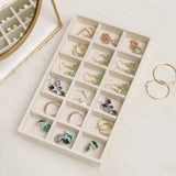 Velvet Jewelry Box Display Tray Drawer Storage Holder for Ring Earrings Necklace