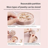 Double Layer Velvet Jewelry Box Dustproof Earrings Ring Storage