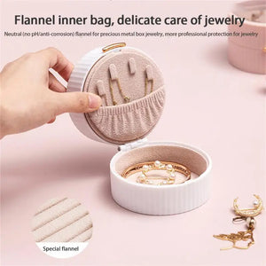 Double Layer Velvet Jewelry Box Dustproof Earrings Ring Storage