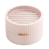 Double Layer Velvet Jewelry Box Dustproof Earrings Ring Storage