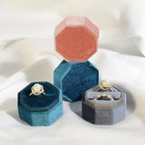 Velvet Jewelry Box Mini Jewelry Storage Box Wedding Ring Case