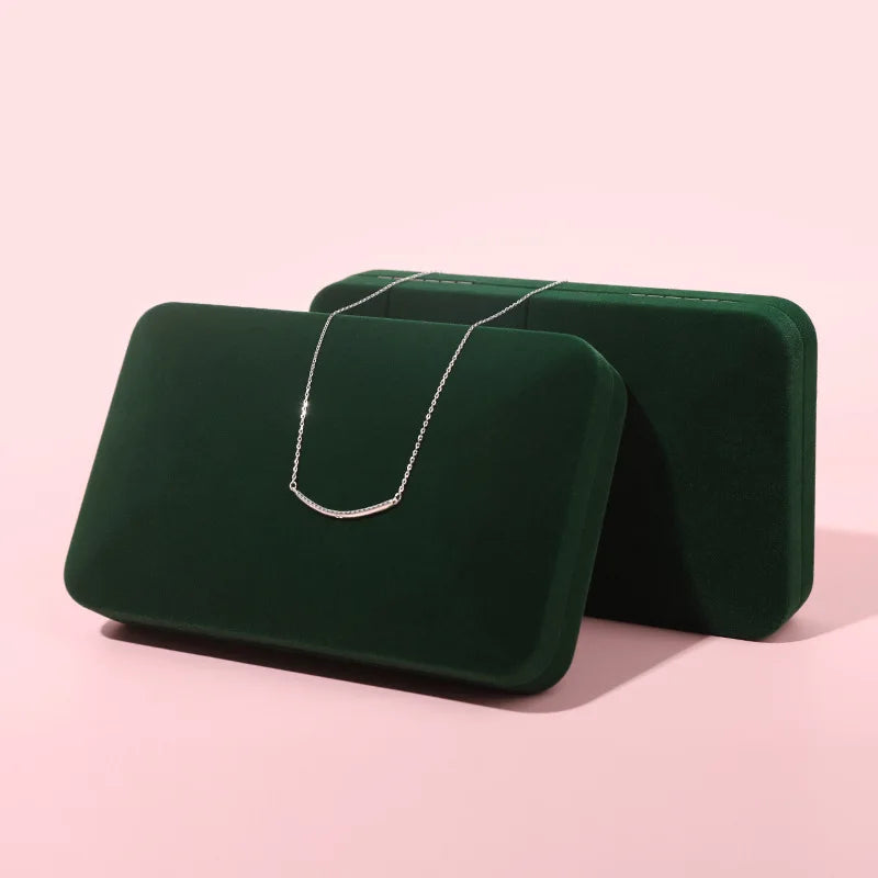 Velvet Jewelry Box Necklace Pendant Ring Jewellery Set Display Storage Case