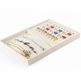 Velvet Jewelry Box Display Organizer Storage Holder