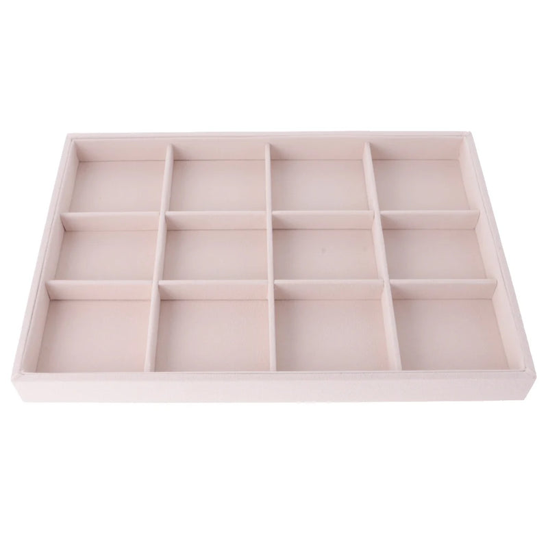 Velvet Jewelry Box Display Organizer Storage Holder