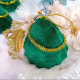 Velvet Jewelry Box Ring Holder Gift Packaging Christmas Storage Organizer