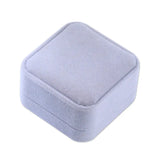 Velvet Jewelry Box Square Wedding Ring Box Earring Case Container
