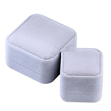 Velvet Jewelry Box Square Wedding Ring Box Earring Case Container