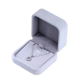 Velvet Jewelry Box Square Wedding Ring Box Earring Case Container