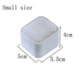 Velvet Jewelry Box Square Wedding Ring Box Earring Case Container