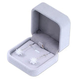 Velvet Jewelry Box Square Wedding Ring Box Earring Case Container