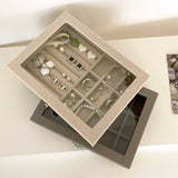 Velvet Jewelry Box Storage Ring Necklaces Display Case Tray Holder