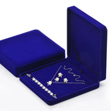 Velvet Jewelry Box Ring Necklace Earring Set Bracelet Storage Organizer Case