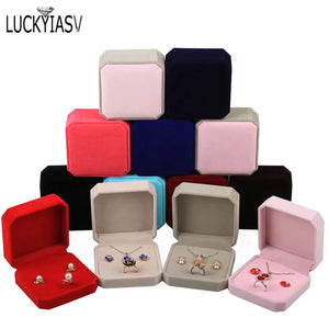 Velvet Jewelry Box for Ring Necklace Earring Jewelry Set Bracelet Storage