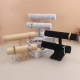 Velvet Jewelry Bracelet Storage Display Chain Watch T-Bar Rack