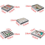 Grey Velvet Jewelry Display Rectangle Storage Box