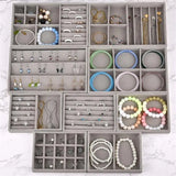Stackable Velvet Jewelry Organizer Box