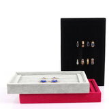 Velvet Jewelry Display Ring Earring Insert Display Cufflinks Organizer Box