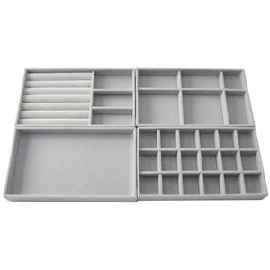 Stackable Jewelry Display Tray Case Organizer Box