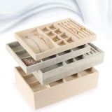 Velvet Jewelry Display Tray Case Stackable Holder