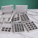 Velvet Jewelry Display Tray Case Stackable Jewellery Holder