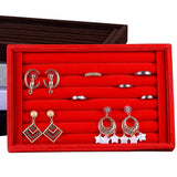 Velvet Jewelry Display Tray Case Stackable Jewellery Holder