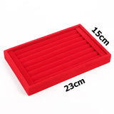 Velvet Jewelry Display Tray Case Stackable Jewellery Holder