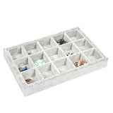 Velvet Jewelry Display Tray Holder Casket Organizer Box
