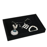 Velvet Jewelry Display Tray Holder Casket Organizer Box